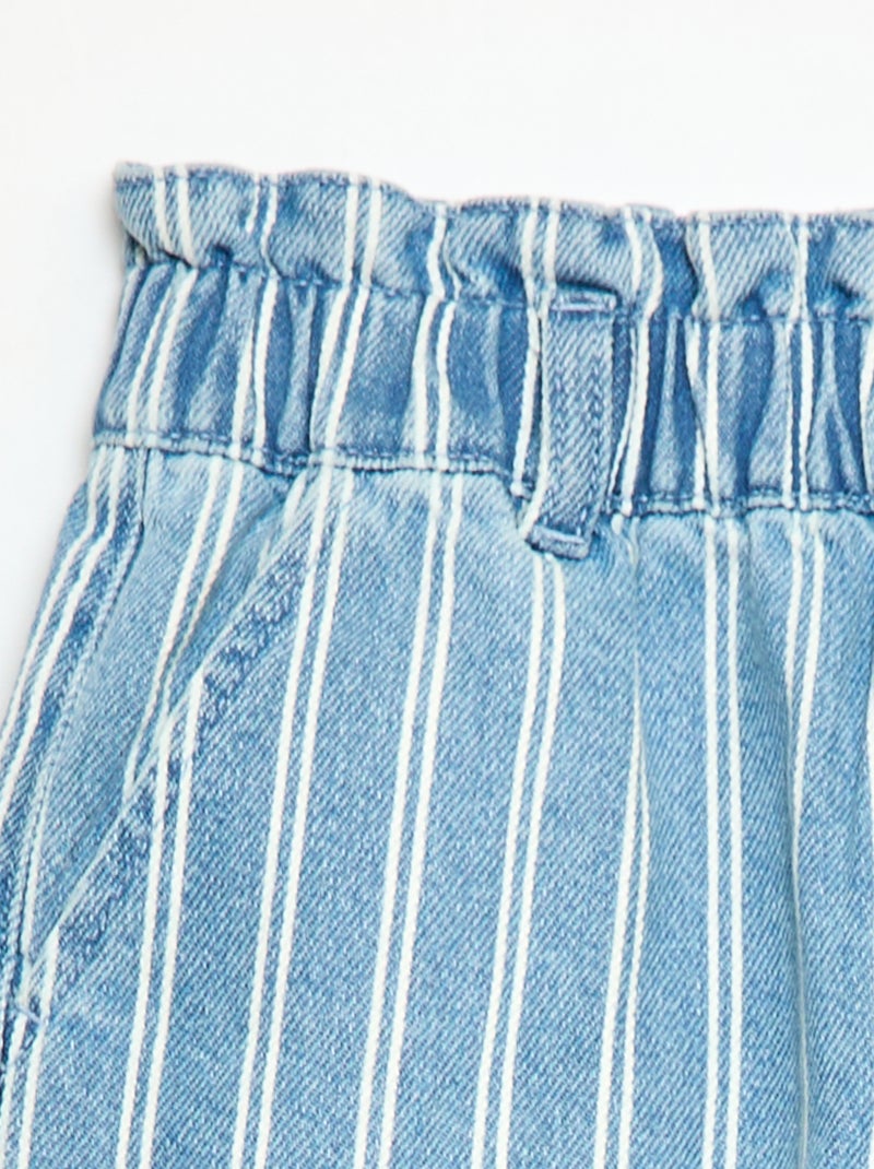 Short en jean paper bag Bleu - Kiabi