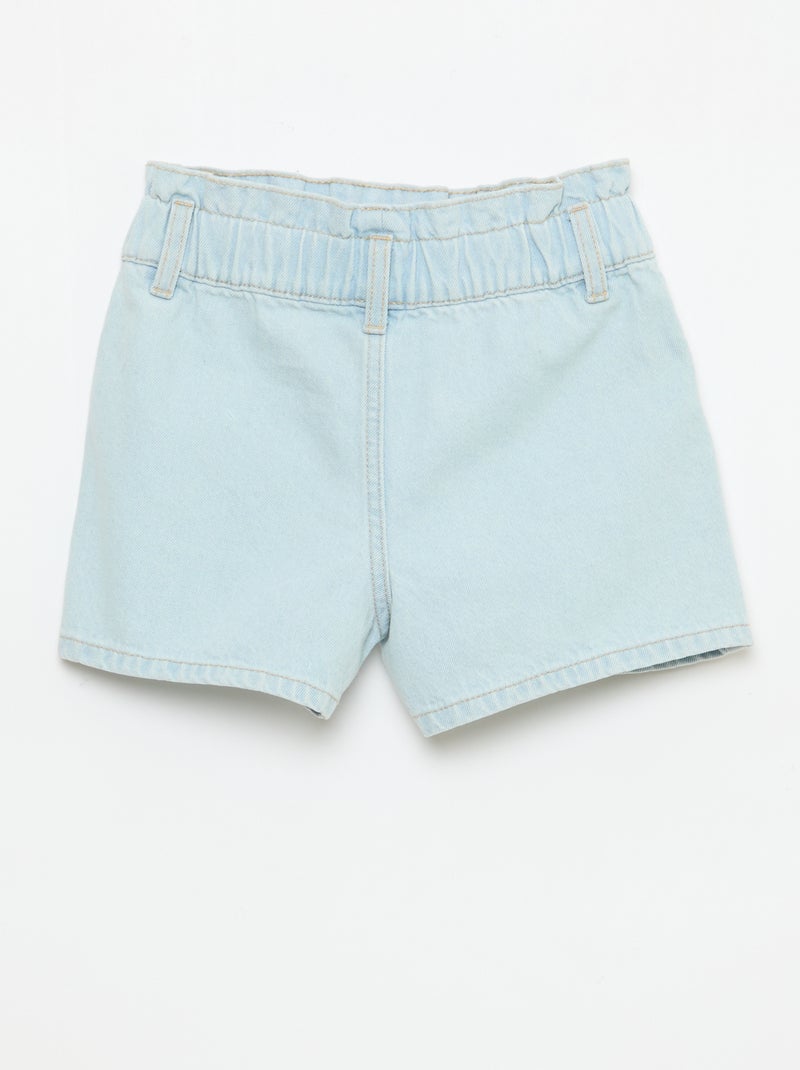 Short en jean paper bag Bleu - Kiabi