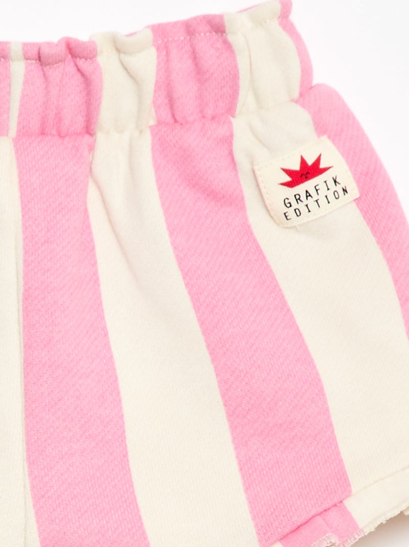 Short en jersey imprimé Rose - Kiabi