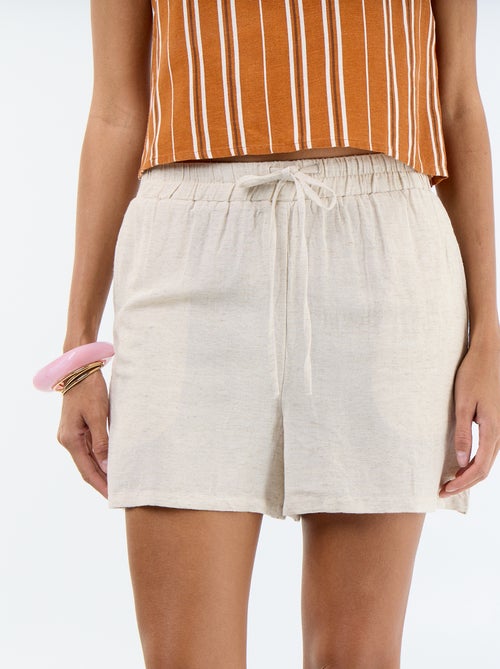 Short en lin mélangé - Kiabi