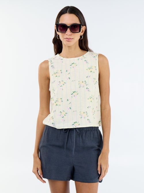 Short en lin mélangé - Kiabi