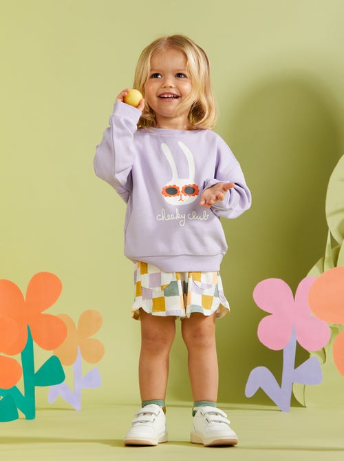 Short en maille crêpe à motif - Grafik Edition - Kiabi