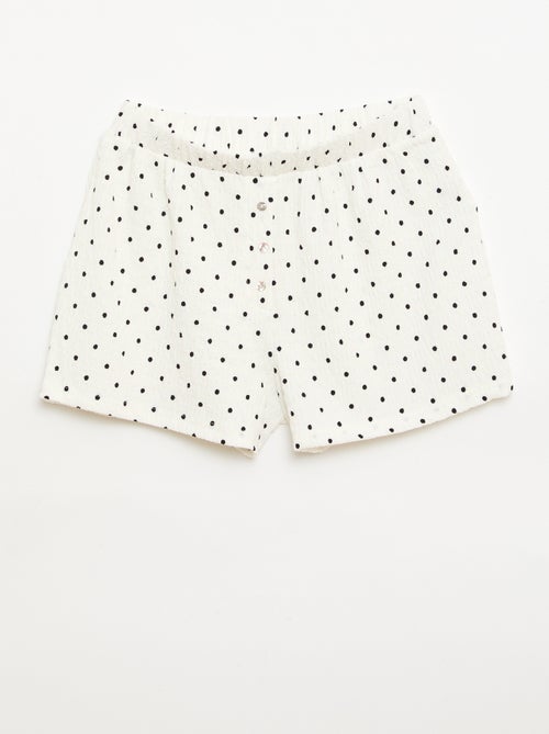 Short en maille gaufrée - Kiabi