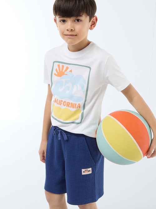 Short en maille gaufrée - Kiabi