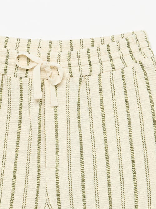 Short en maille rayée - Kiabi