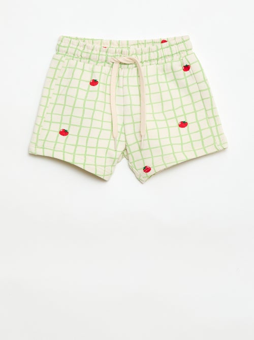 Short en molleton à motif - Kiabi