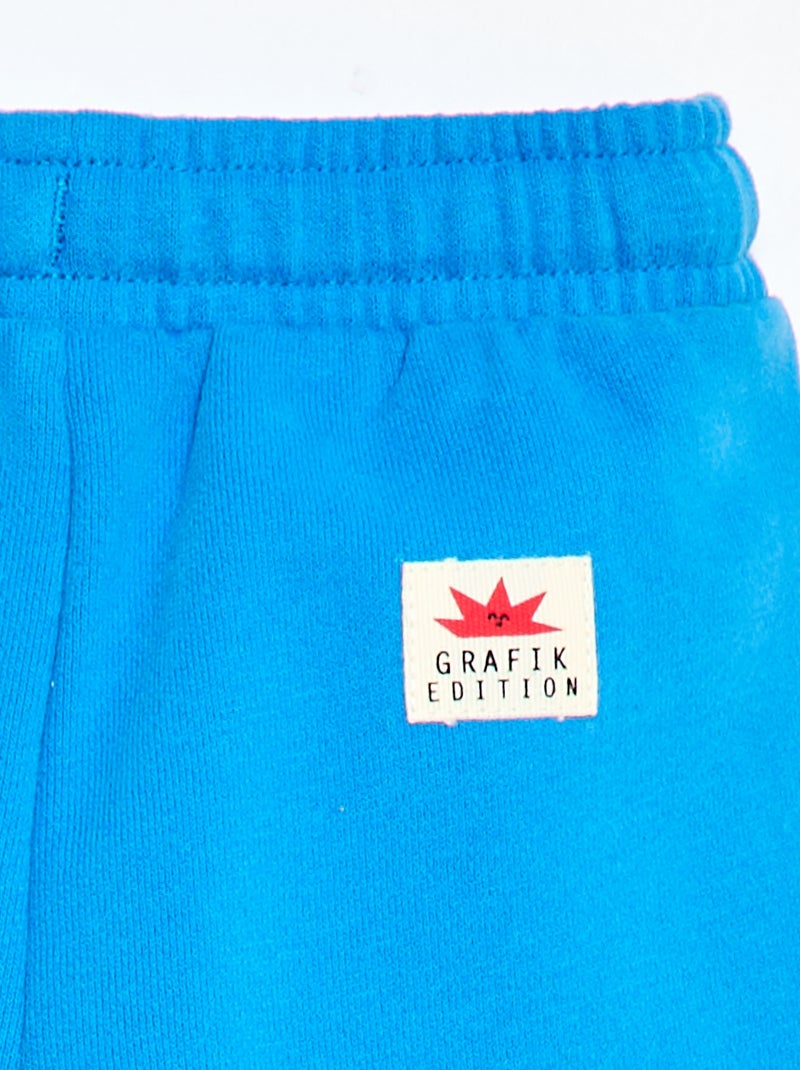 Short en molleton à motif Bleu - Kiabi