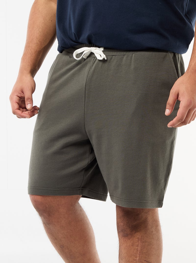 Short en molleton Kaki - Kiabi