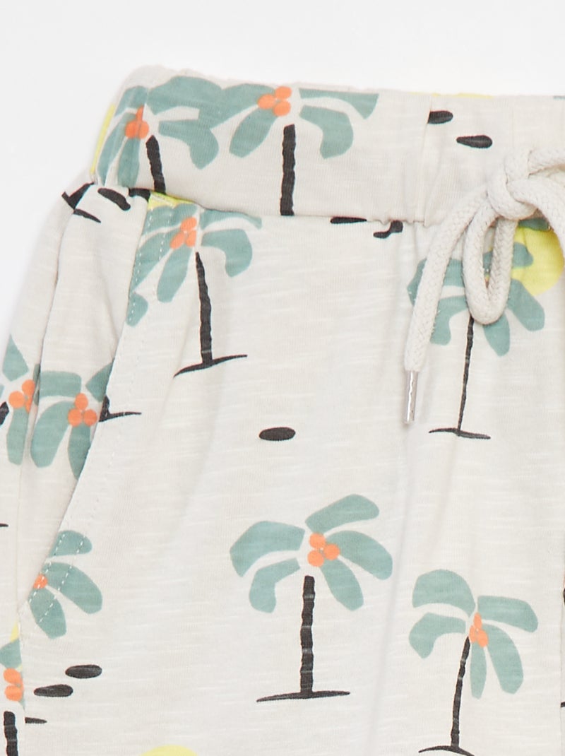 Short en molleton léger BLANC - Kiabi