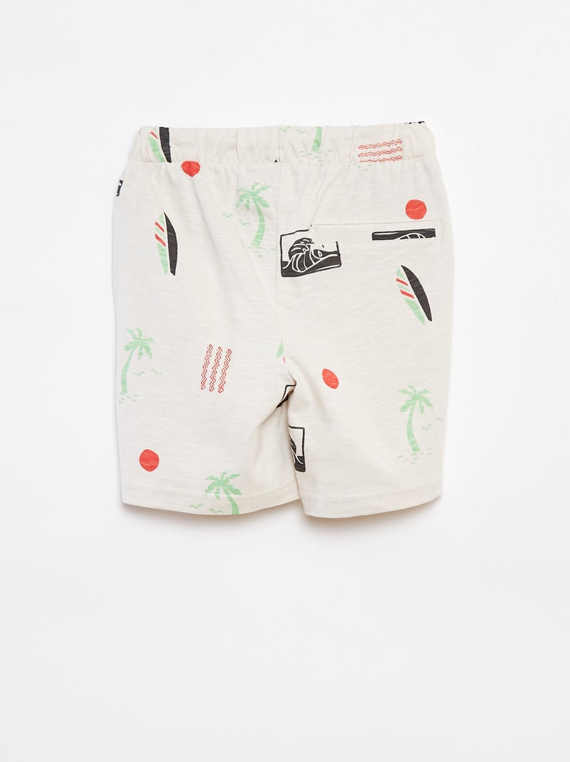 Short en molleton léger BLANC - Kiabi