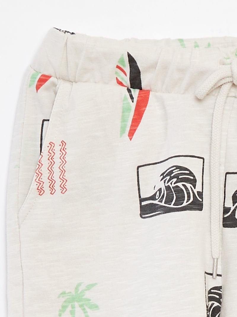 Short en molleton léger BLANC - Kiabi