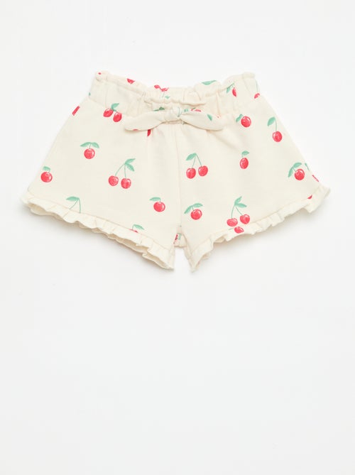 Short en molleton léger et volanté - Kiabi