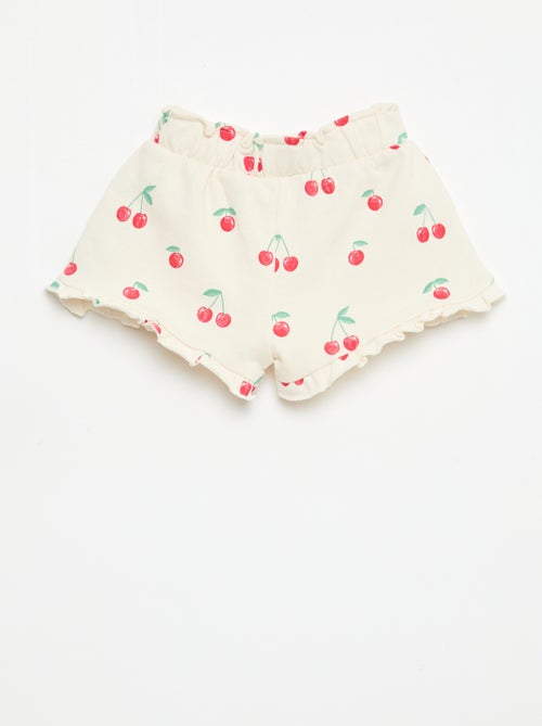 Short en molleton léger et volanté - Kiabi