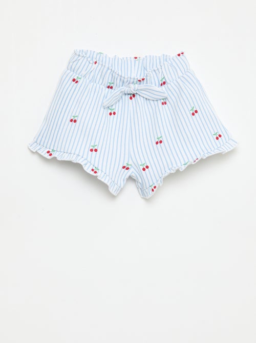 Short en molleton léger et volanté - Kiabi