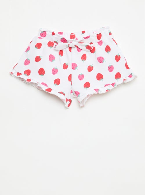 Short en molleton léger et volanté - Kiabi