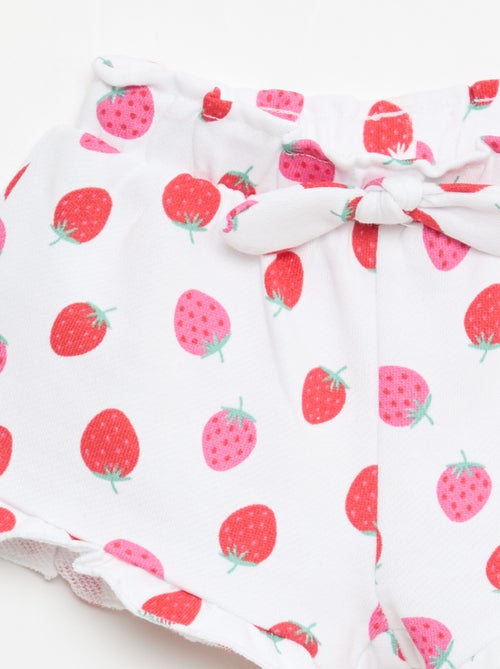 Short en molleton léger et volanté - Kiabi