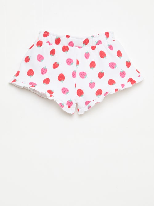 Short en molleton léger et volanté - Kiabi