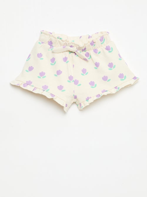 Short en molleton léger et volanté - Kiabi