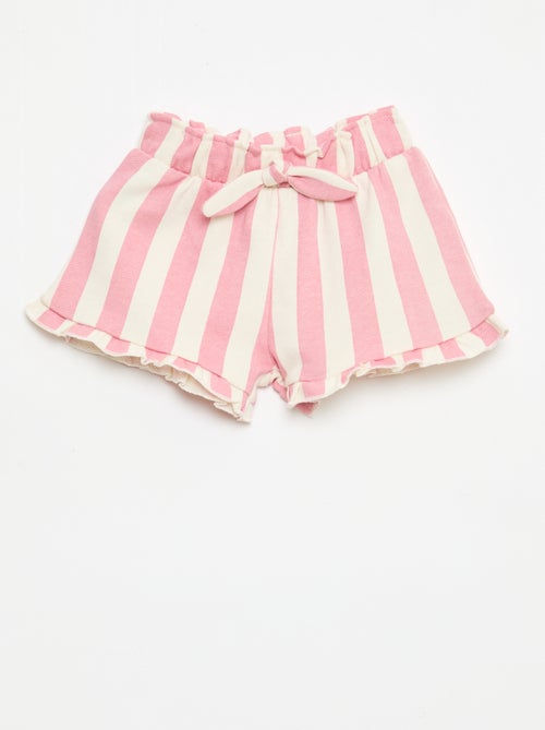 Short en molleton léger et volanté - Kiabi