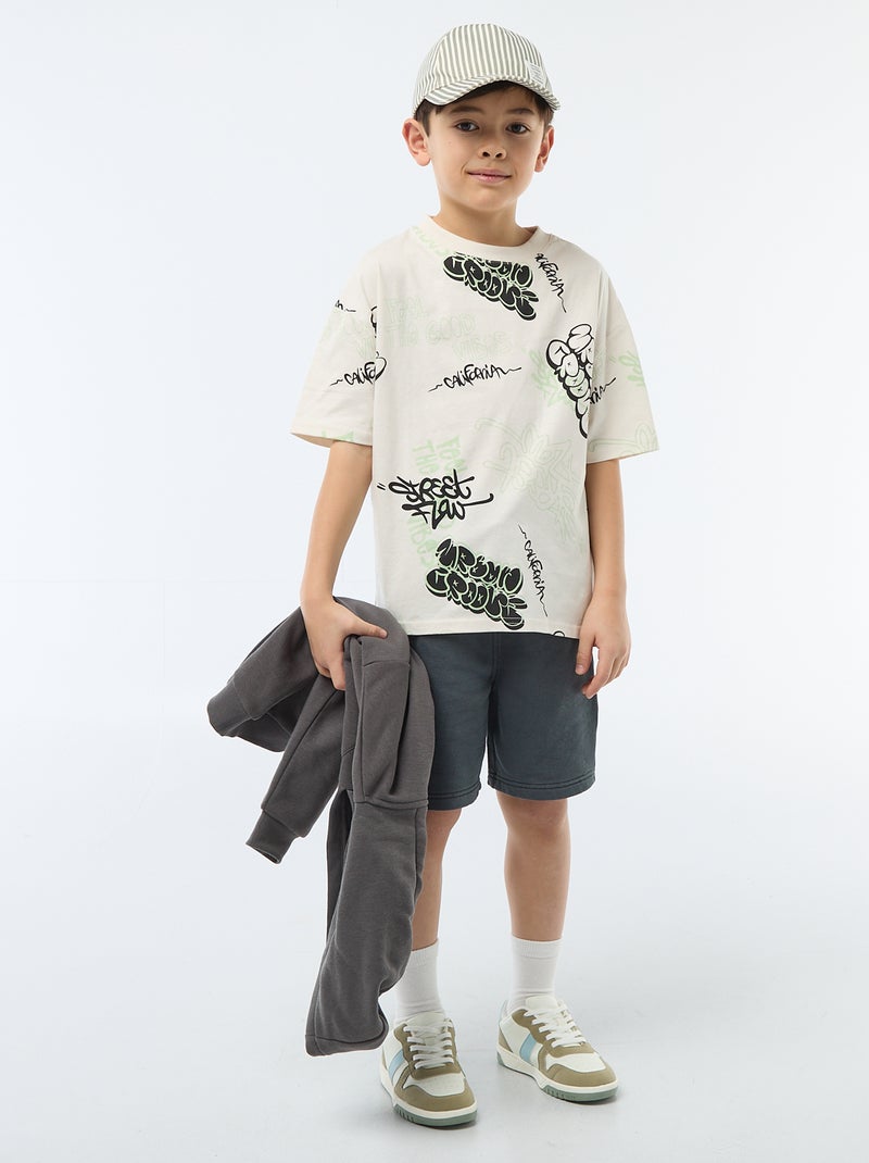 Short en molleton léger Gris - Kiabi