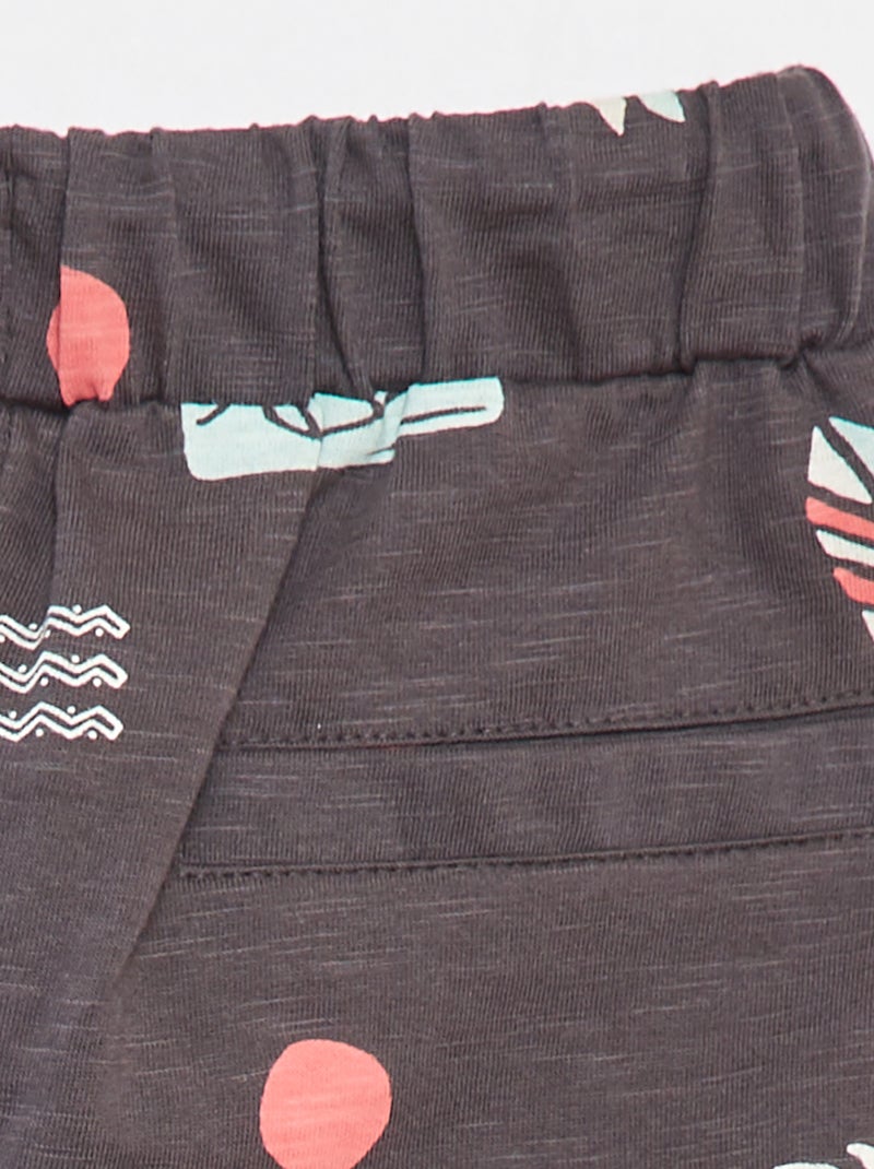 Short en molleton léger NOIR - Kiabi