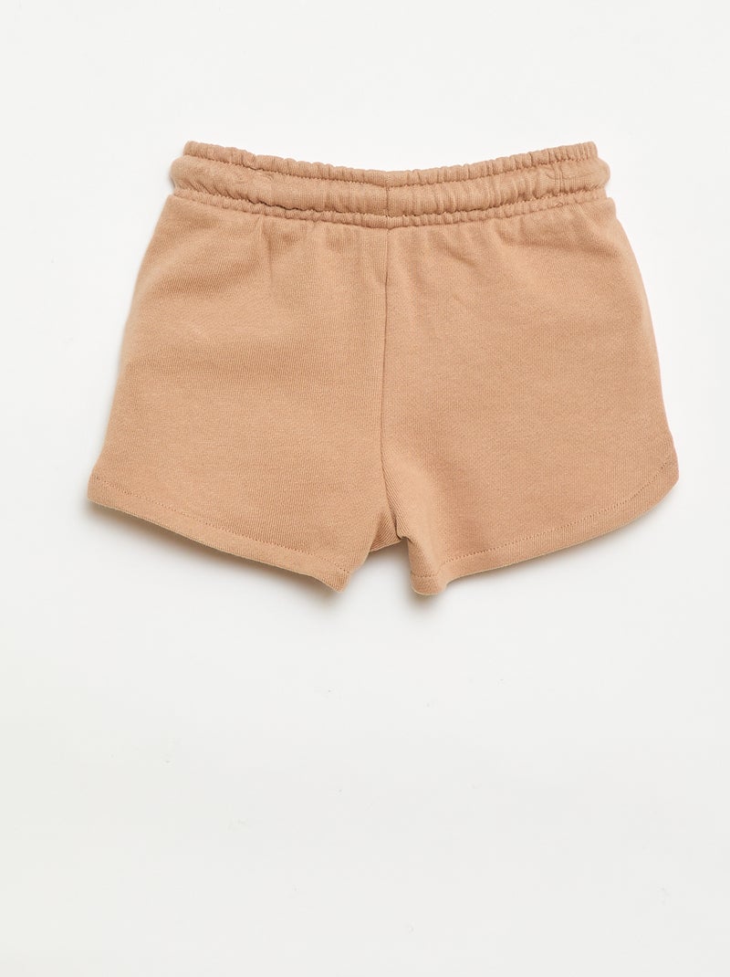 Short en molleton léger uni Beige - Kiabi