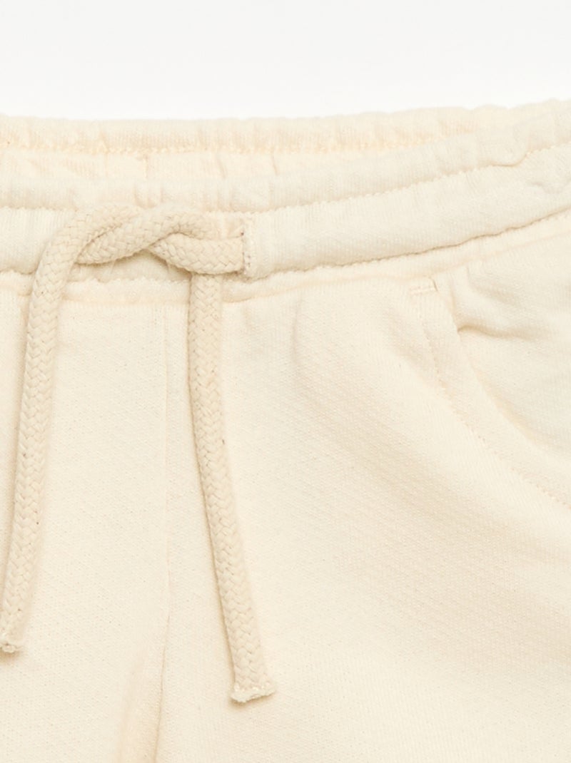 Short en molleton léger uni Blanc - Kiabi