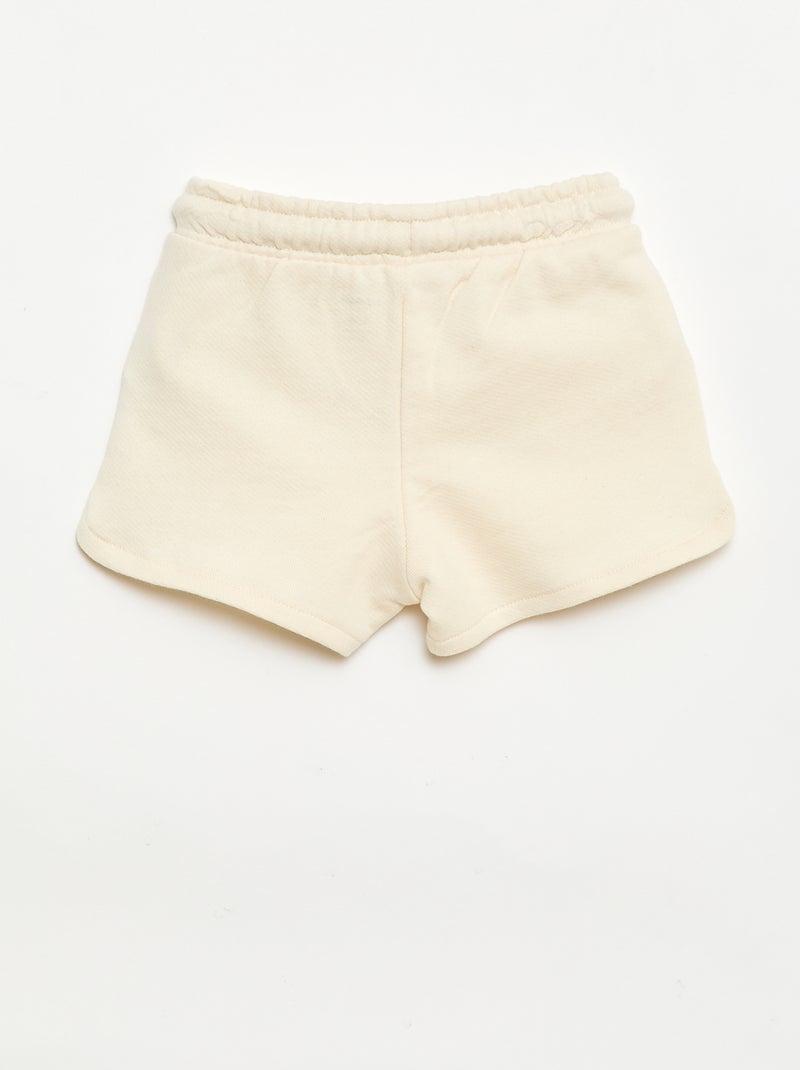 Short en molleton léger uni Blanc - Kiabi