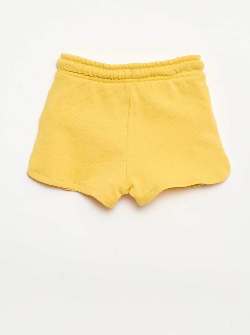 Short en molleton léger uni Jaune - Kiabi