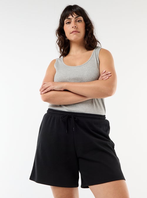 Short en molleton léger uni - Kiabi