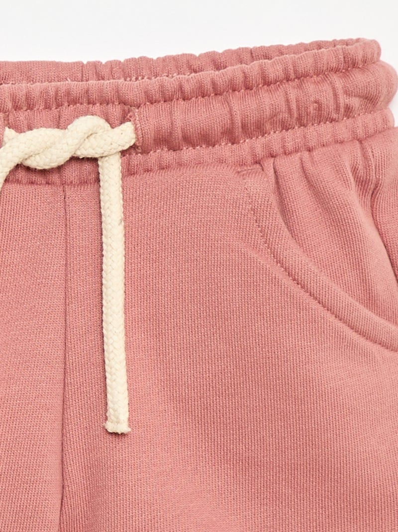 Short en molleton léger uni Rose - Kiabi