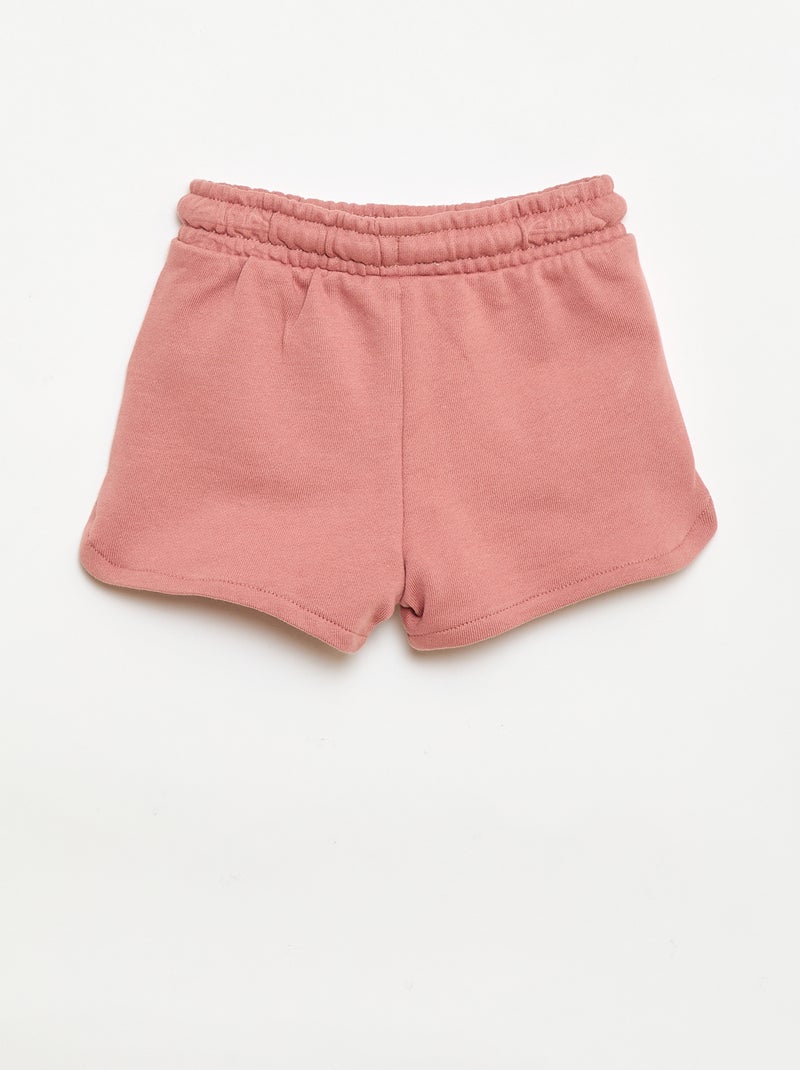 Short en molleton léger uni Rose - Kiabi