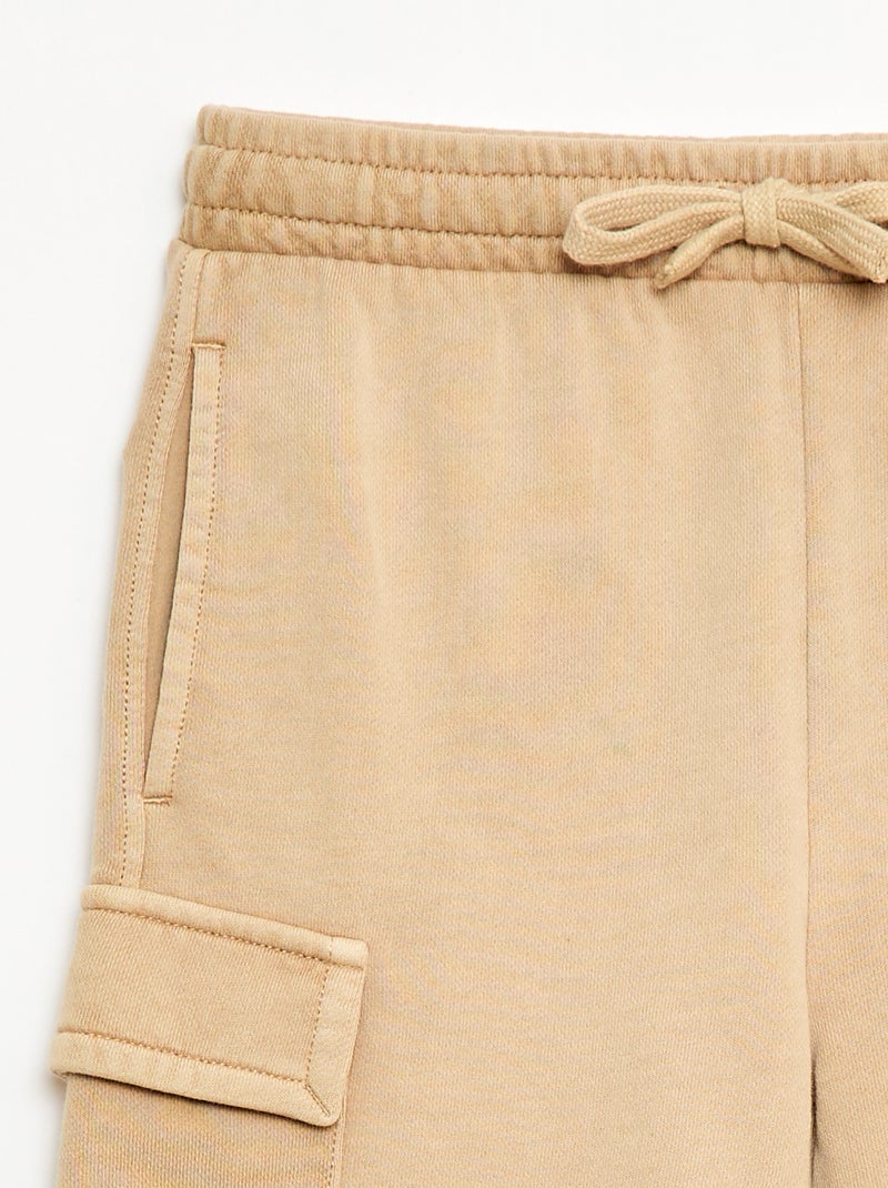 Short en molleton multipoche Beige - Kiabi