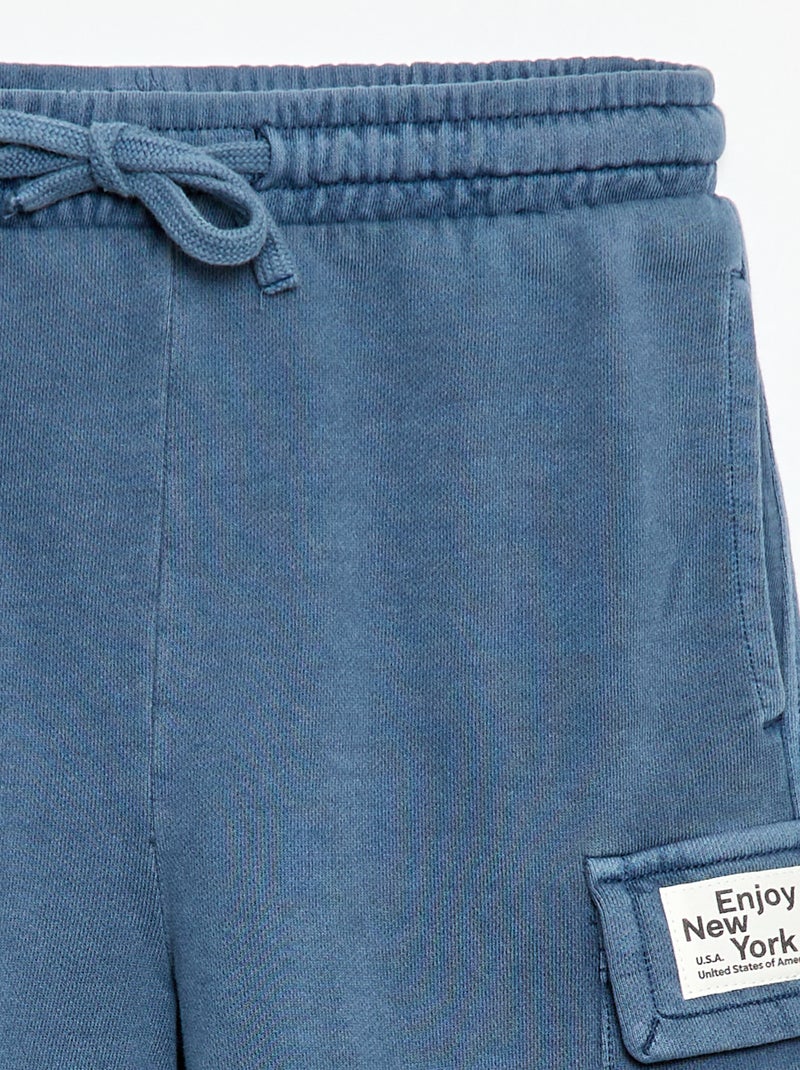 Short en molleton multipoche Bleu - Kiabi