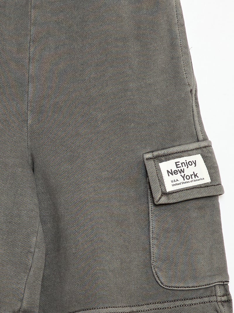 Short en molleton multipoche Gris - Kiabi