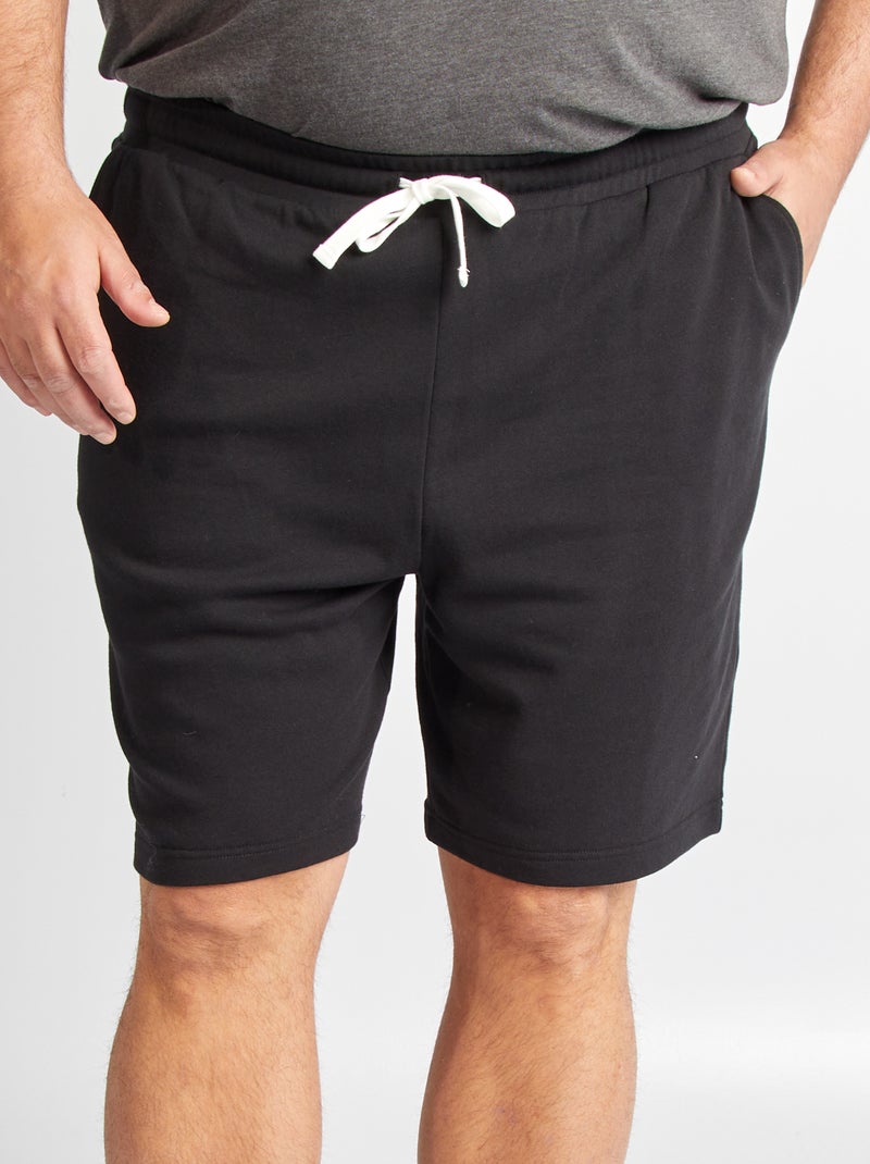 Short en molleton Noir - Kiabi