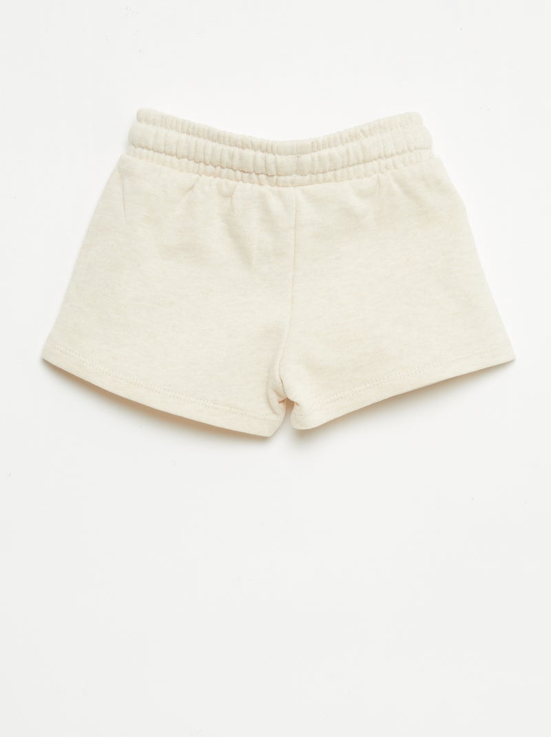 Short en molleton non gratté Beige - Kiabi