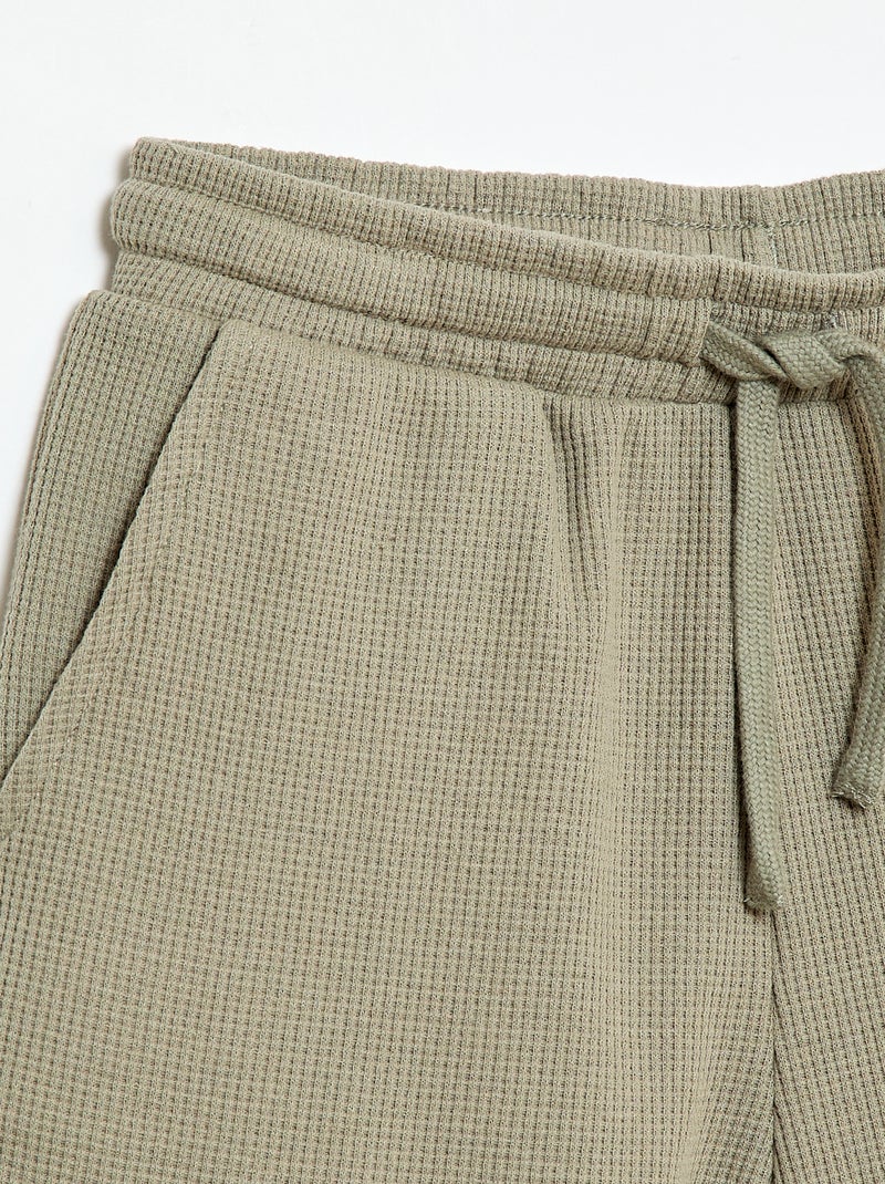 Short en nid d'abeilles Vert - Kiabi