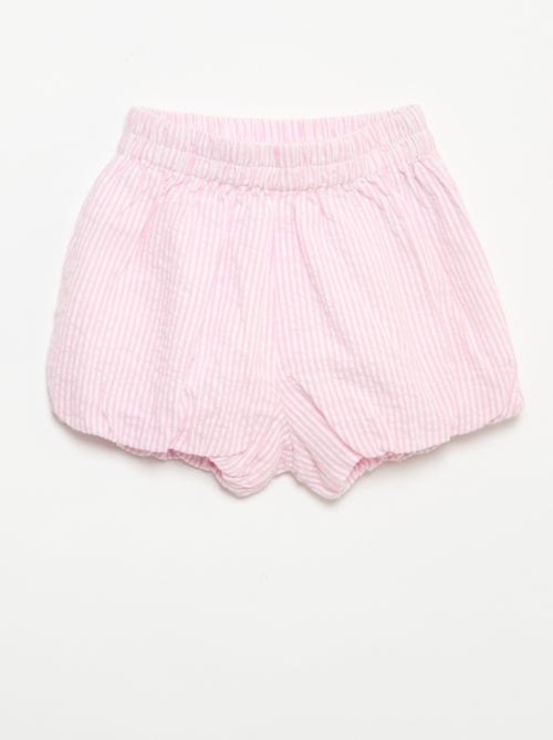 Short en seersucker à rayures - Kiabi Short en seersucker à rayures - Kiabi