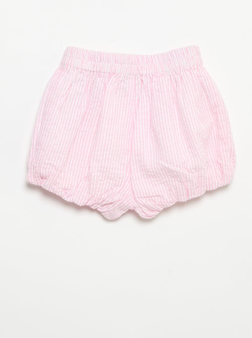 Short en seersucker à rayures - Kiabi Short en seersucker à rayures - Kiabi