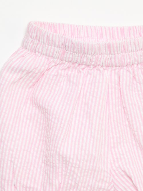 Short en seersucker à rayures - Kiabi Short en seersucker à rayures - Kiabi