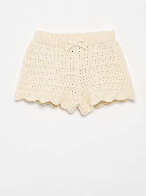 Short en tricot uni - Kiabi