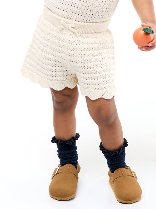 Short en tricot uni - Kiabi