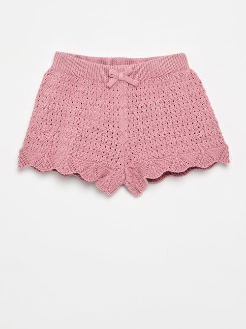 Short en tricot uni - Kiabi