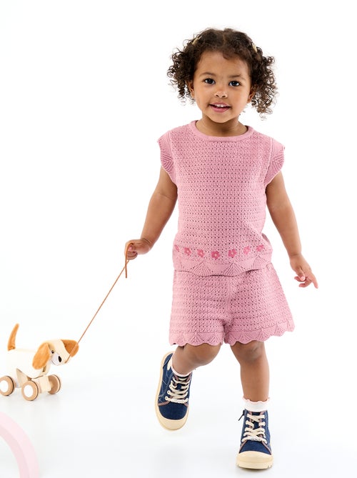 Short en tricot uni - Kiabi