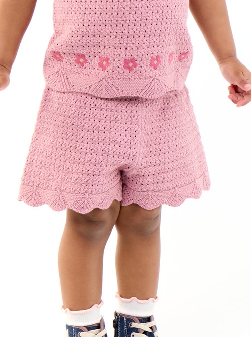 Short en tricot uni - Kiabi