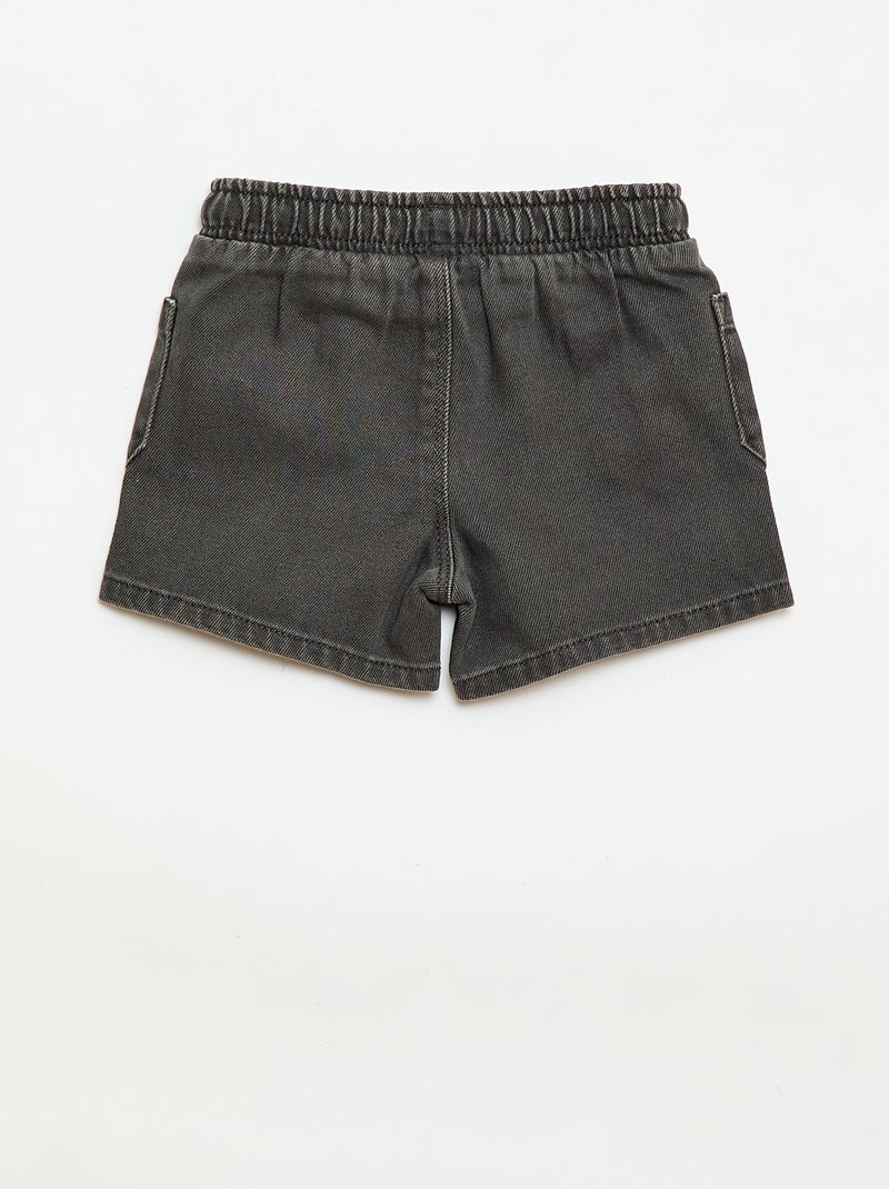 Short en twill avec poches plaquées Noir - Kiabi