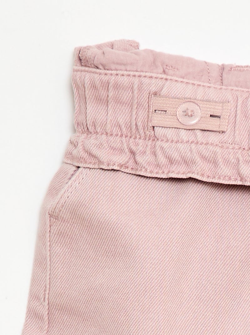 Short en twill uni Rose - Kiabi