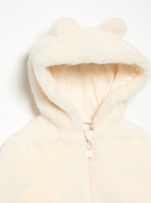 Short faux fur hooded jacket - Kiabi