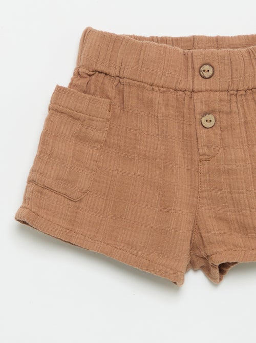 Short in cotone con 2 tasche applicate - Kiabi